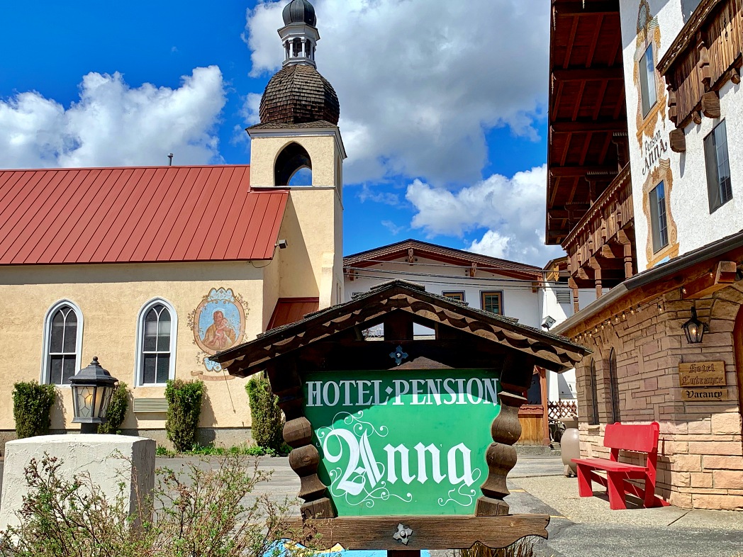 Hotel Front with Chapel