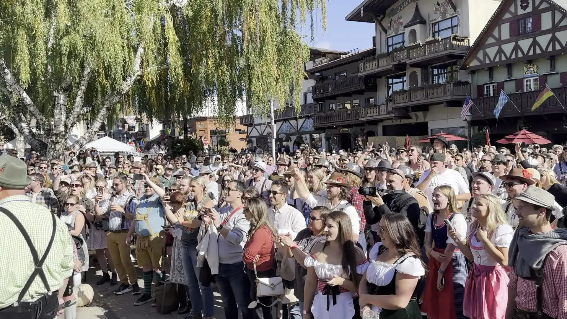 Outdoor crowd at Leavenworth Oktoberfest